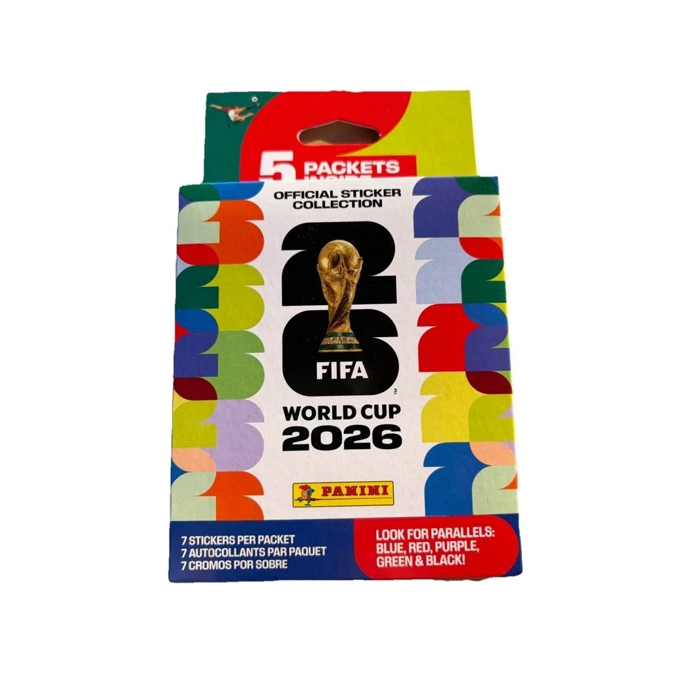 2026 FIFA World Cup‎ 5 Packets 35 Stickers Hanger Box Factory Sealed Collectible